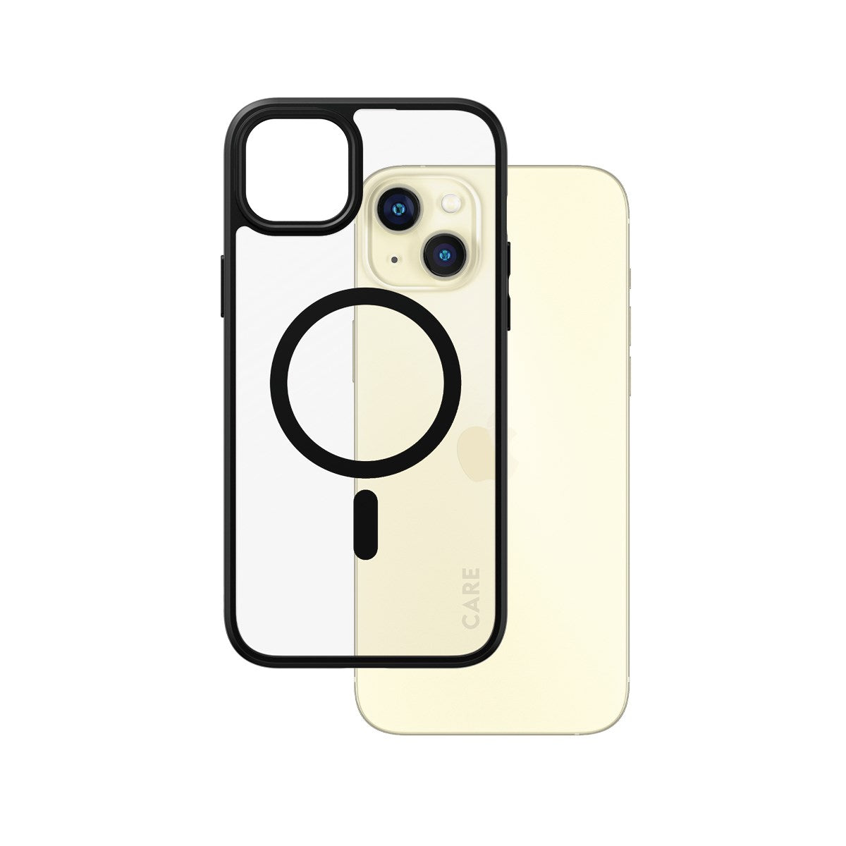 CARE by PanzerGlass® Urban Combat Case Transparent w. Black MagSafe iPhone 15 Plus